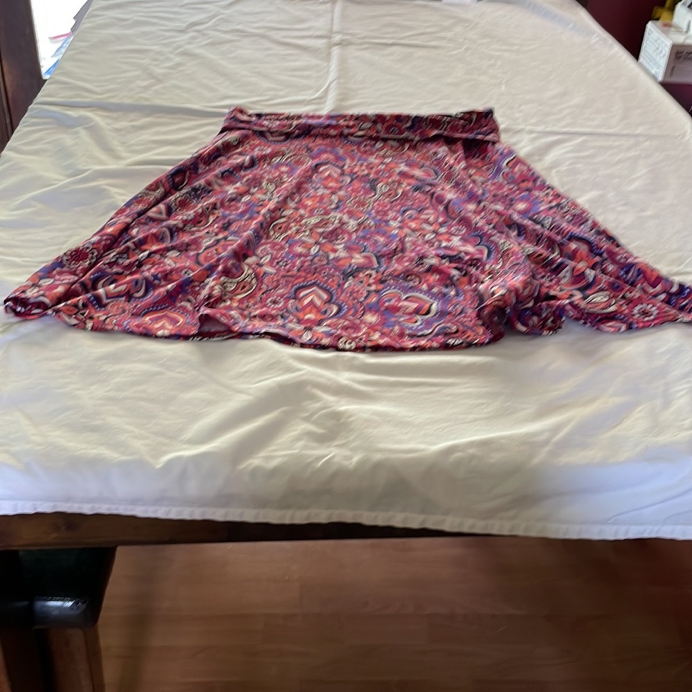Lularoe Azure floral knit skirt XL